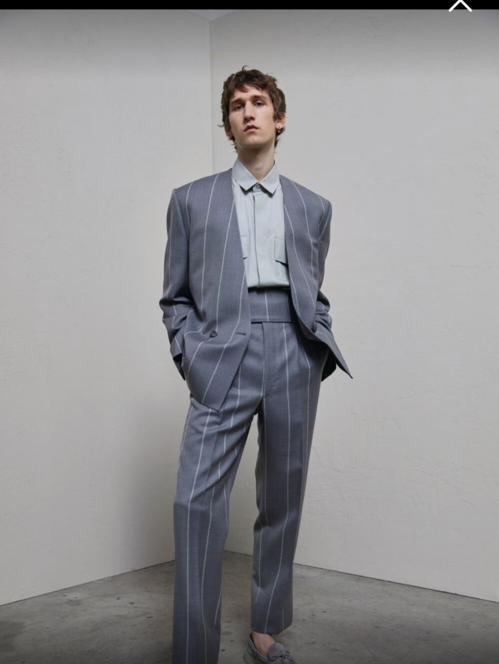 Fear of God X Ermenegildo Zegna Gray Striped Double Breasted Suit Jacket 40 NWOT